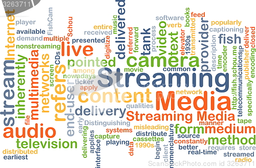 Image of Streaming media background concept