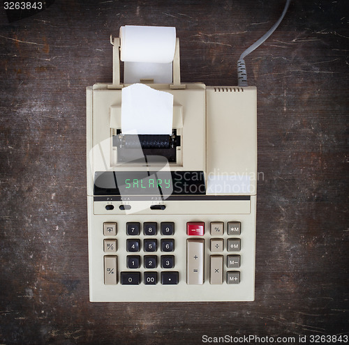 Image of Old calculator - salary