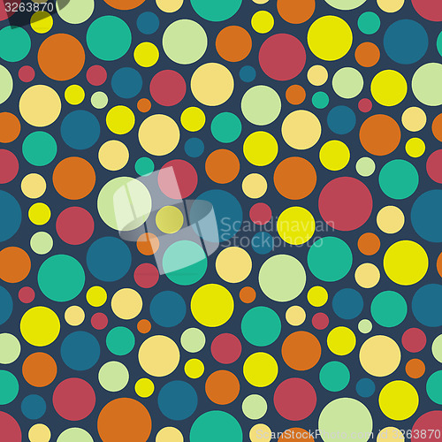 Image of Seamless festive background from circles.  Vector Illustration. 