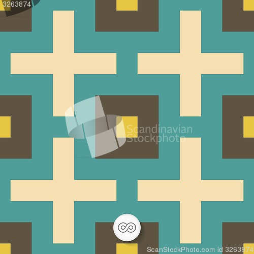 Image of Seamless mosaic pattern. Geometric background. 