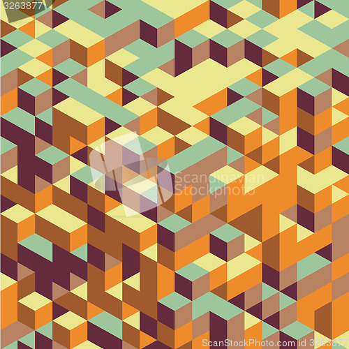 Image of Abstract 3d geometrical background. Mosaic. Vector illustration.