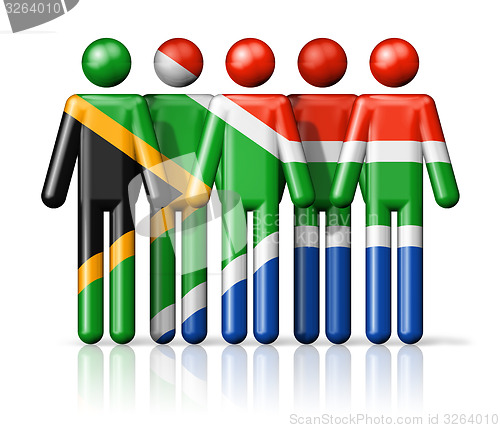 Image of Flag of South Africa on stick figure