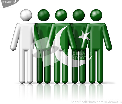 Image of Flag of Pakistan on stick figure