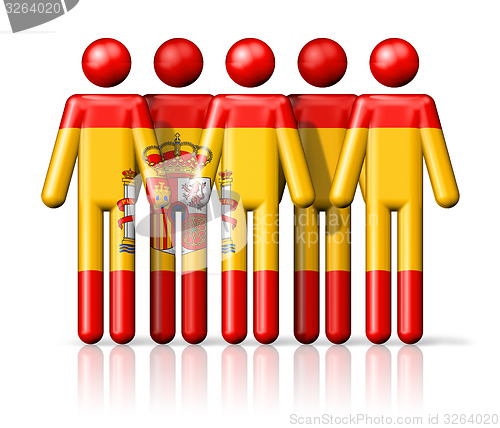 Image of Flag of Spain on stick figure