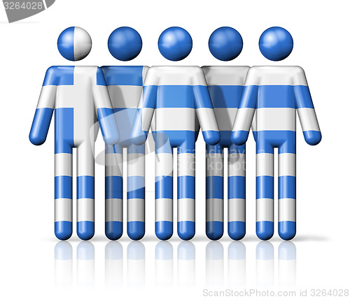 Image of Flag of Greece on stick figure