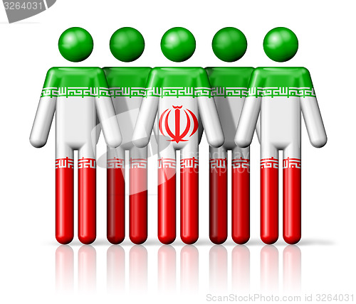 Image of Flag of Iran on stick figure