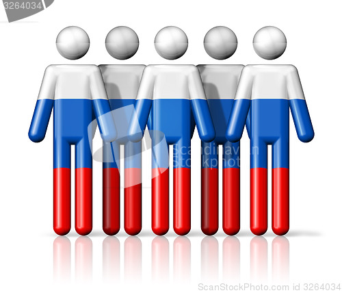 Image of Flag of Russia on stick figure