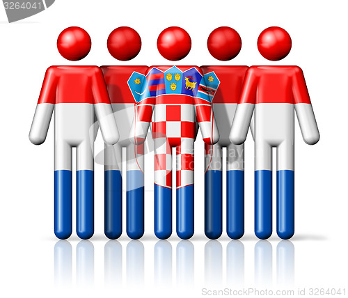 Image of Flag of Croatia on stick figure