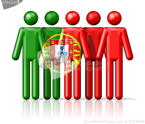 Image of Flag of Portugal on stick figure