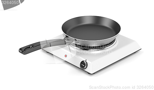 Image of Hot plate and frying pan