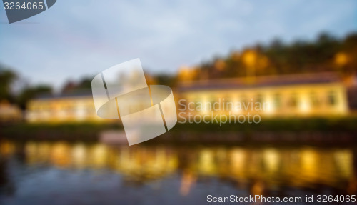 Image of Blured lights from night Prague