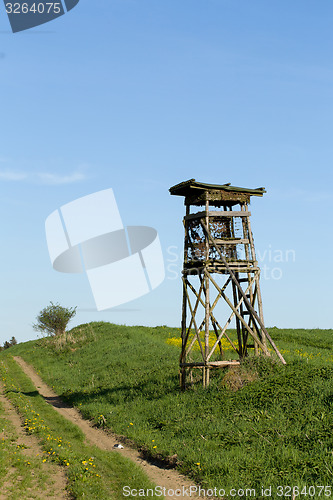 Image of Wooden Hunters High Seat, hunting tower