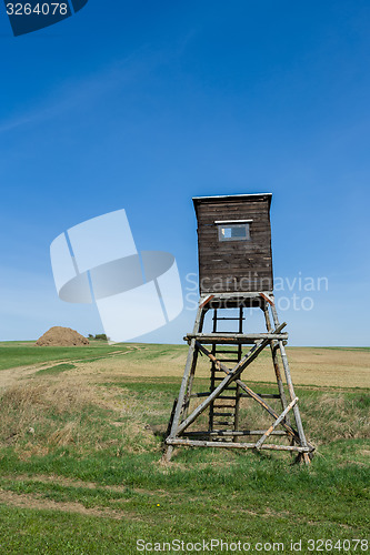 Image of Wooden Hunters High Seat, hunting tower