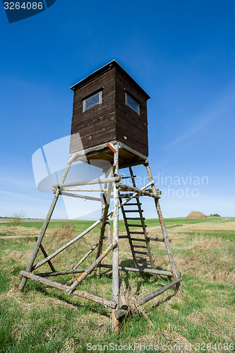Image of Wooden Hunters High Seat, hunting tower