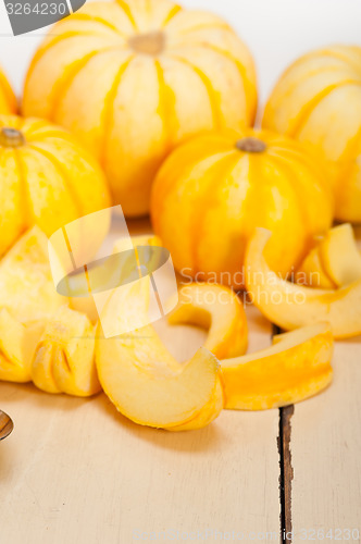 Image of fresh yellow pumpkin