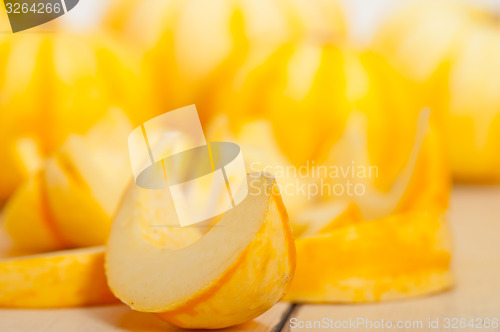 Image of fresh yellow pumpkin