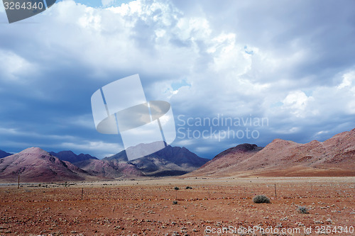 Image of panorama of fantastic Namibia moonscape landscape