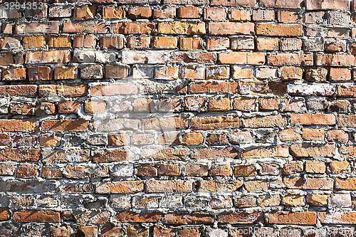 Image of Old wall from red brick