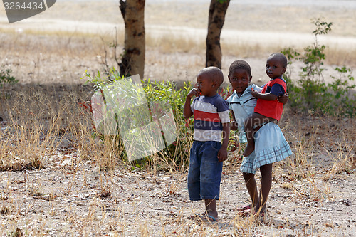 Image of Dirty and poor Namibian childrens