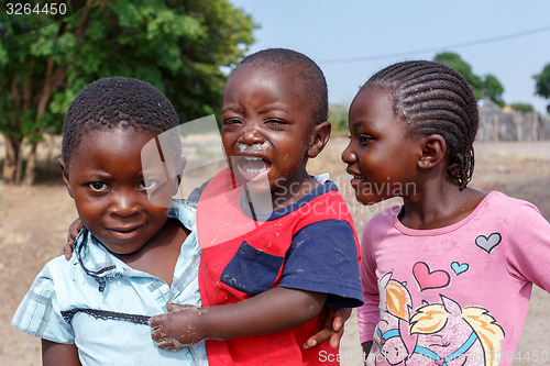 Image of Dirty and poor Namibian childrens