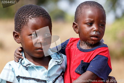 Image of Dirty and poor Namibian childrens