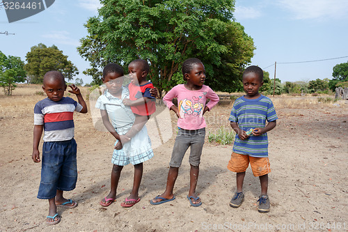 Image of Dirty and poor Namibian childrens