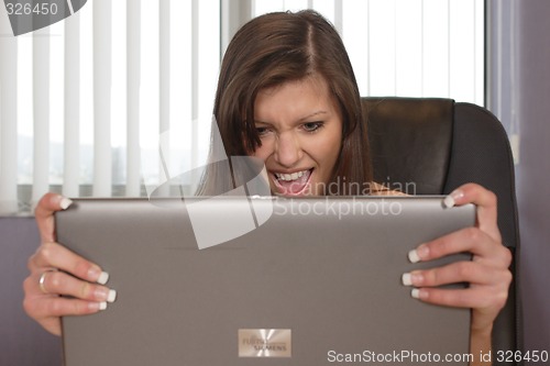 Image of Businesswoman with laptop