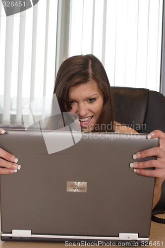 Image of Businesswoman with laptop
