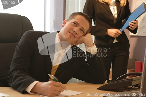 Image of Businessman thinking