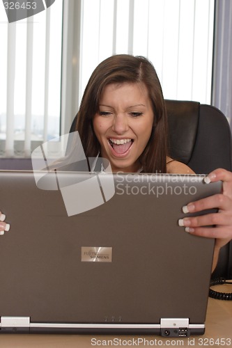 Image of Businesswoman with laptop