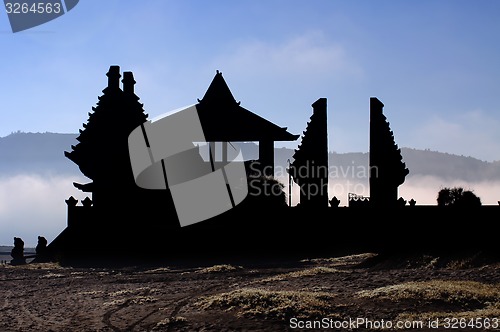 Image of Old temple Bromo volcano in Indonesia