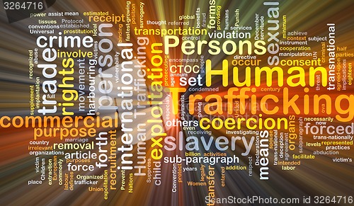 Image of Human trafficking background concept glowing