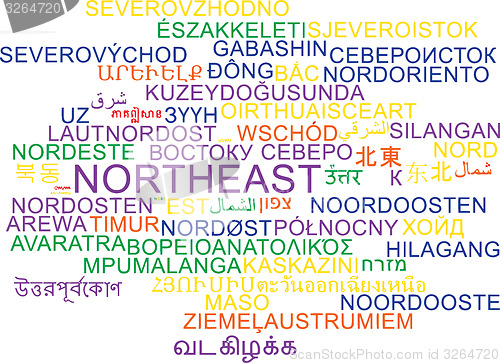 Image of Northeast multilanguage wordcloud background concept