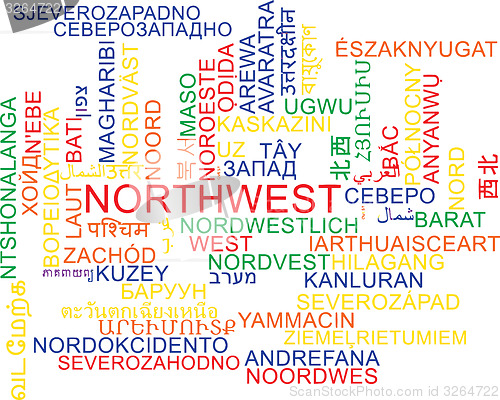 Image of Northwest multilanguage wordcloud background concept