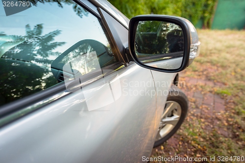 Image of Red triangle of a car