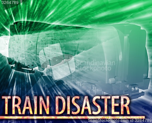 Image of Train disaster Abstract concept digital illustration