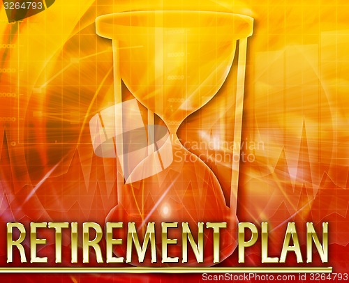 Image of Retirement plan Abstract concept digital illustration