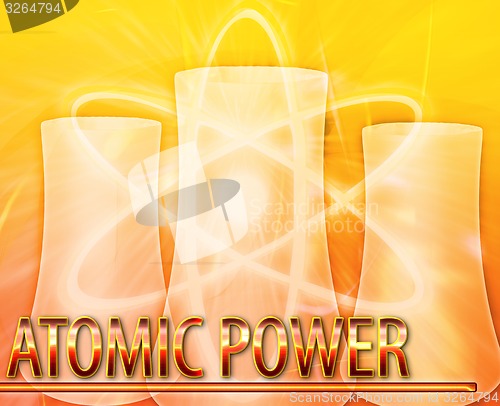 Image of Atomic power Abstract concept digital illustration