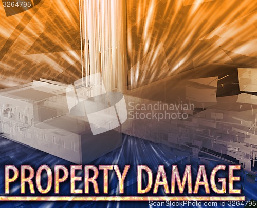 Image of Property damage Abstract concept digital illustration