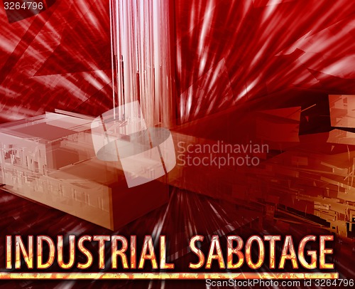 Image of Industrial sabotage Abstract concept digital illustration