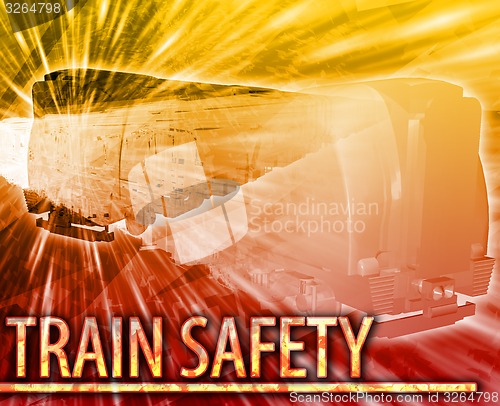 Image of Train safety Abstract concept digital illustration