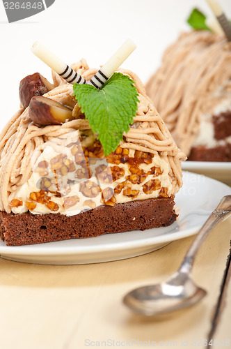 Image of chestnut cream cake dessert