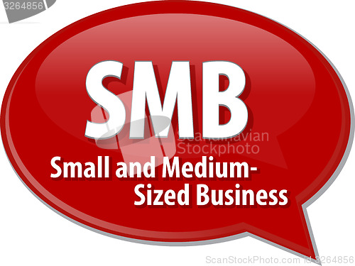 Image of SMB acronym word speech bubble illustration