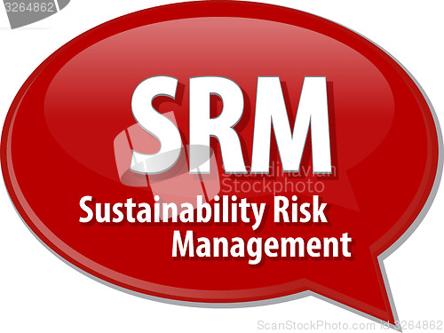 Image of SRM acronym word speech bubble illustration