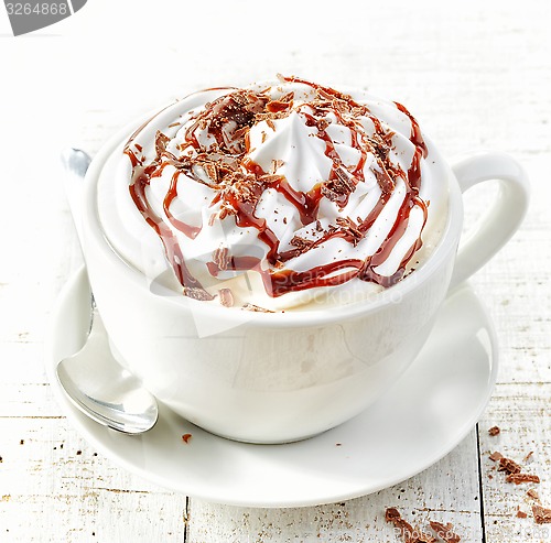 Image of cup of coffee with whipped cream