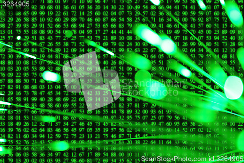 Image of optical fibres abstract blurred technology background