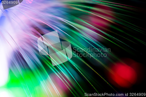 Image of optical fibres abstract blurred technology background