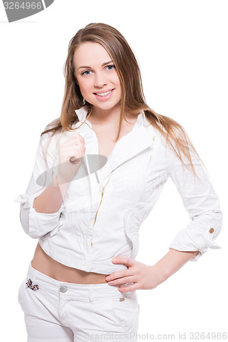 Image of Portrait of smiling young woman