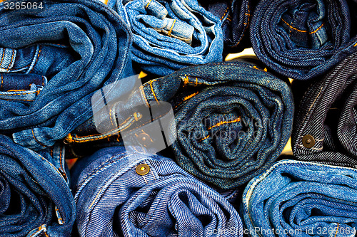 Image of Jeans trousers rolls