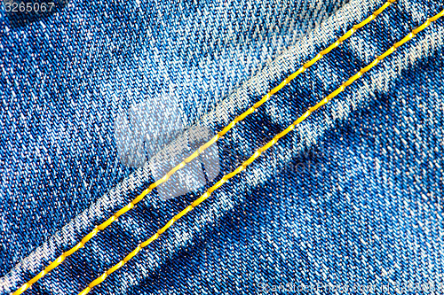 Image of part of old blue jeans